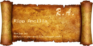 Ripp Ancilla névjegykártya